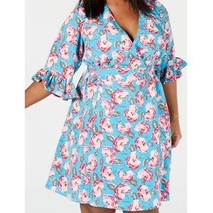 Betsey Johnson Vintage Cuban Rose Dress Size 22